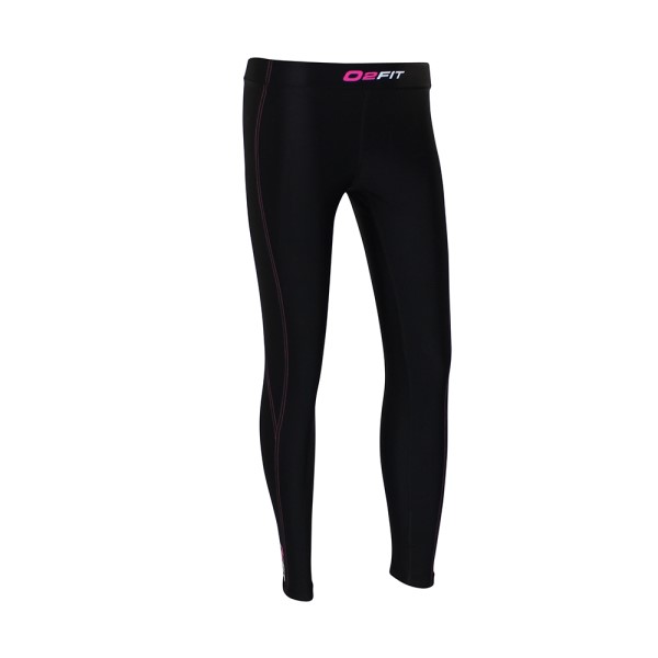 o2fit Womens Compression Tights - Black/Pink