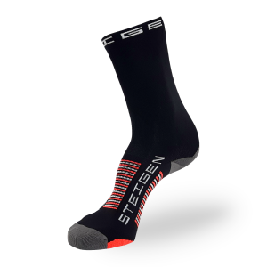 Steigen Three Quarter Length Running Socks - Black/Red