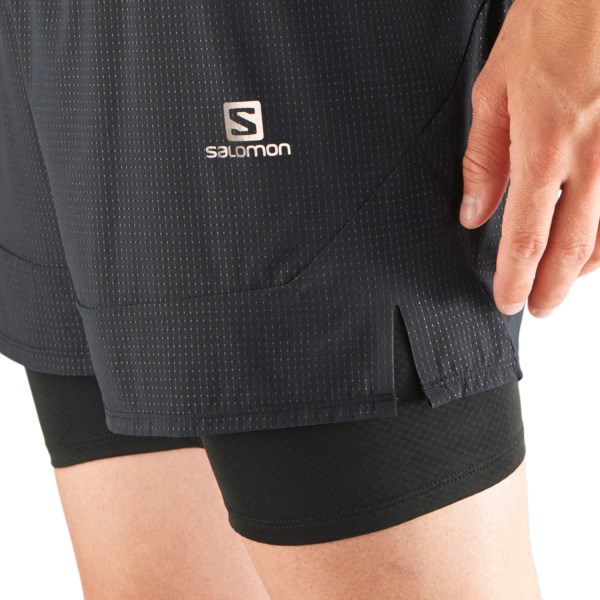 Salomon Sense 2-In-1 Mens Running Shorts - Black
