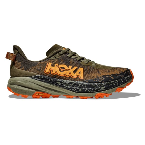 Hoka Speedgoat 6 - Mens Trail Running Shoes - Antique Olive/Squash