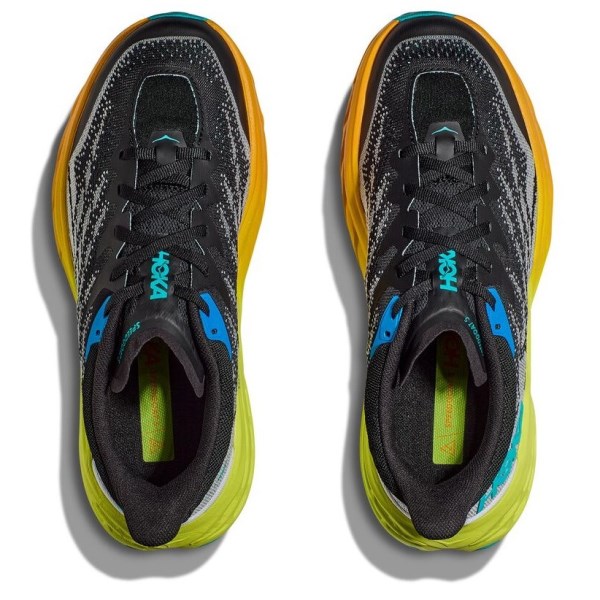 Hoka Speedgoat 5 - Mens Trail Running Shoes - Black/Evening Primrose