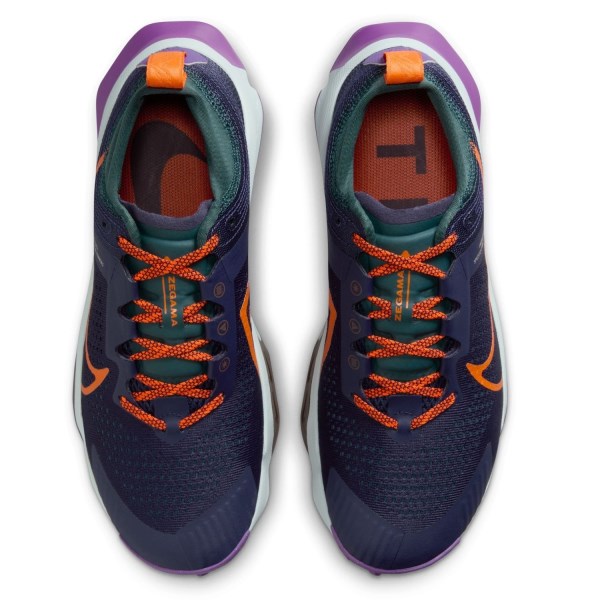 Nike ZoomX Zegama - Mens Trail Running Shoes - Purple Ink/Safety Orange/Deep Jungle