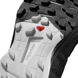Salomon Sense Pro 4 - Mens Trail Running Shoes - Black/White/Cherry Tomato