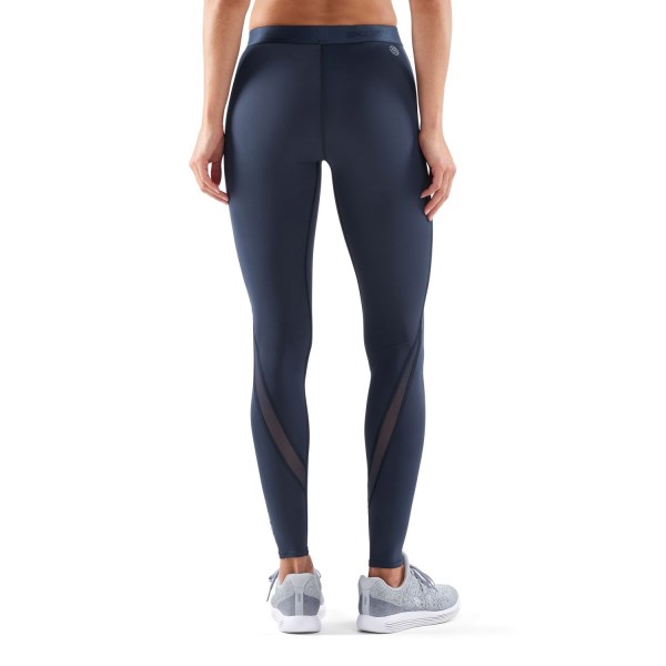 Skins DNAmic Womens Compression Long Tights - Navy Blue