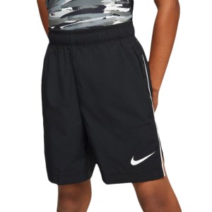Nike Woven 6 Inch Kids Boys Training Shorts - Black/White