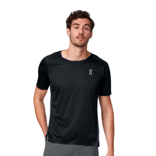 On Running Performance-T Mens Running T-Shirt - Black/Shadow