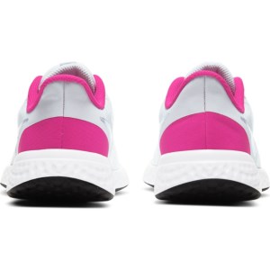 Nike Revolution 5 GS - Kids Running Shoes - Football Grey/Purple Pulse/Fireberry