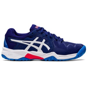 Asics Gel Resolution 8 GS - Kids Tennis Shoes - Dive Blue/White