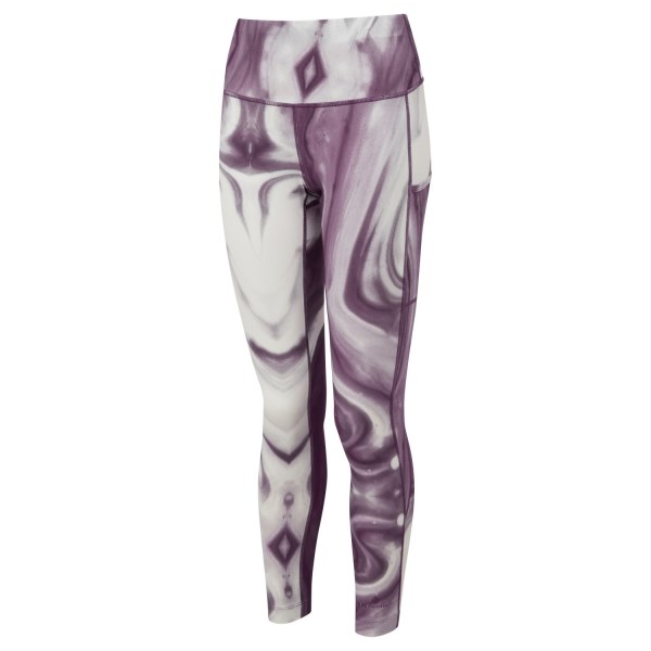 Ronhill Life Active Womens Training Tights - Limestone/Grape Marble