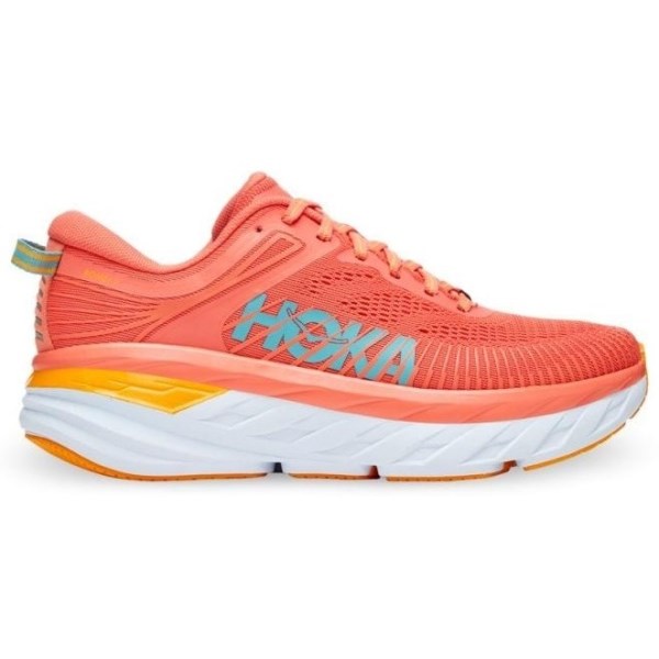 Hoka Bondi 7 - Womens Running Shoes - Camellia/Coastal Shade