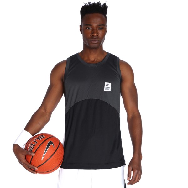 Nike Dri-Fit Starting Five Mens Basketball Jersey - Dark Smoke Grey/Black/White