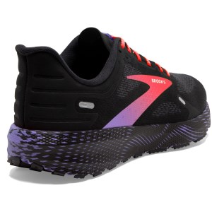 Brooks Launch 9 - Womens Running Shoes - Black/Coral/Purple