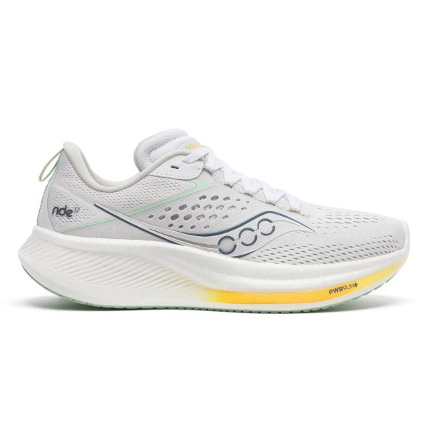 Saucony Ride 17 - Womens Running Shoes - White/Peel