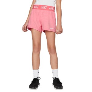 Nike Dri-Fit Trophy 4 Inch Kids Girls Training Shorts - Pink Gaze/Heather/White