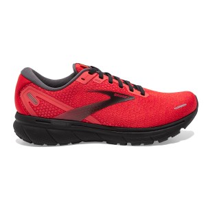 Brooks Ghost 14 Knit - Mens Running Shoes - Red/Tomato/Black