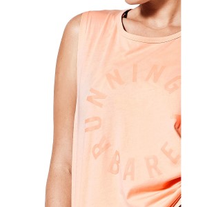 Running Bare Easy Rider Womens Muscle Tank Top - Peach