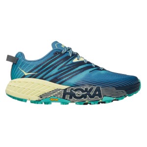 Hoka Speedgoat 4 - Womens Trail Running Shoes - Provincial Blue/Luminary Green