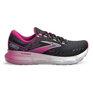 Brooks Glycerin 20 - Womens Running Shoes - Black/Fuchsia/Linen