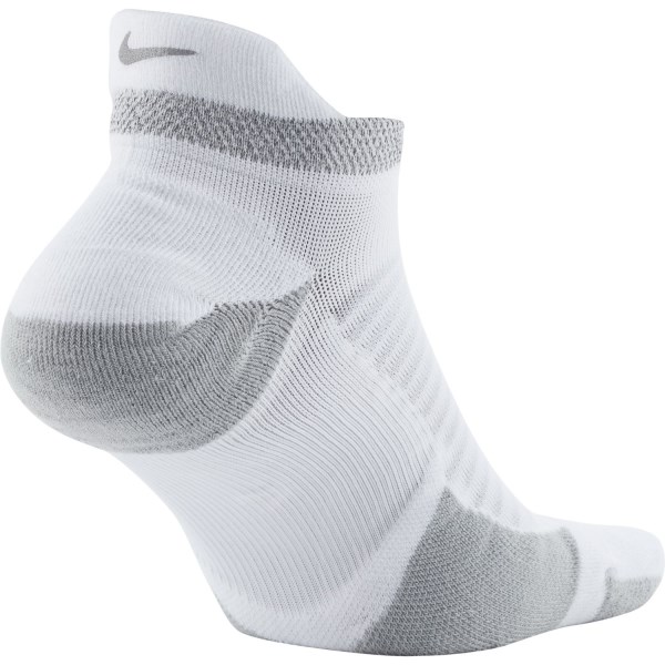 Nike Spark Cushioned No-Show Running Socks - White/Reflective Silver