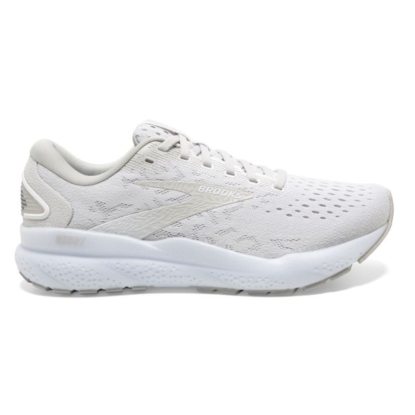 Brooks Ghost 16 - Womens Running Shoes - White/White/Grey | Sportitude