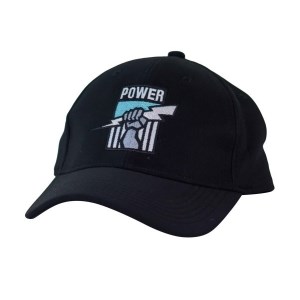 Playcorp AFL Port Adelaide Power Core Logo Football Cap - Black/White/Teal