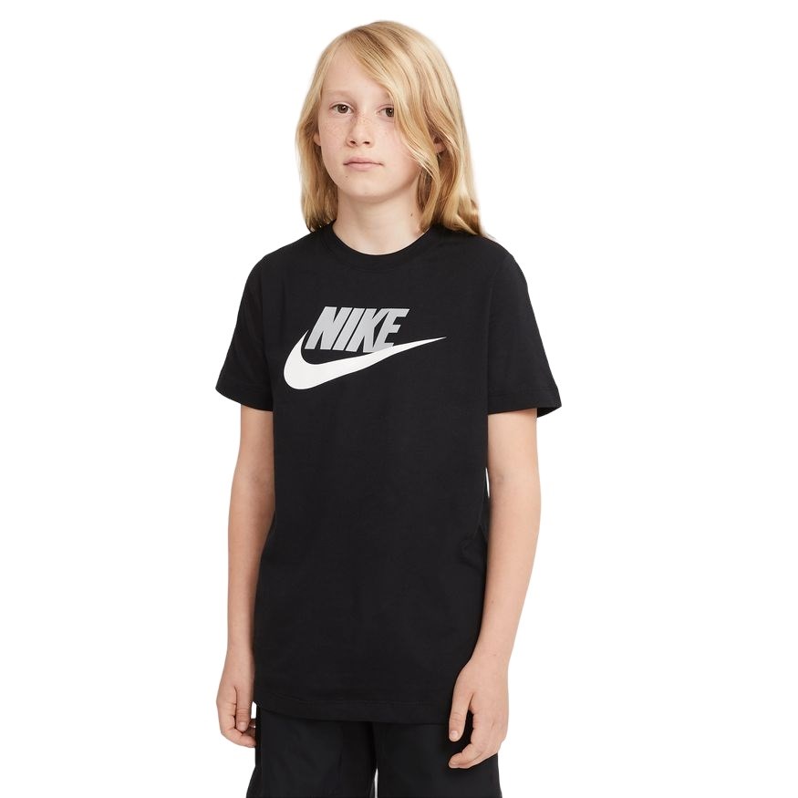 Nike Sportswear Cotton Kids T-Shirt - Black/Light Smoke Grey | Sportitude