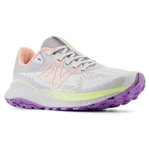 New Balance Nitrel v5 - Womens Trail Running Shoes - Grey Matter/Guava Ice/Limelight