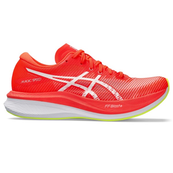 Asics Magic Speed 3 - Womens Road Racing Shoes - Sunrise Red/White