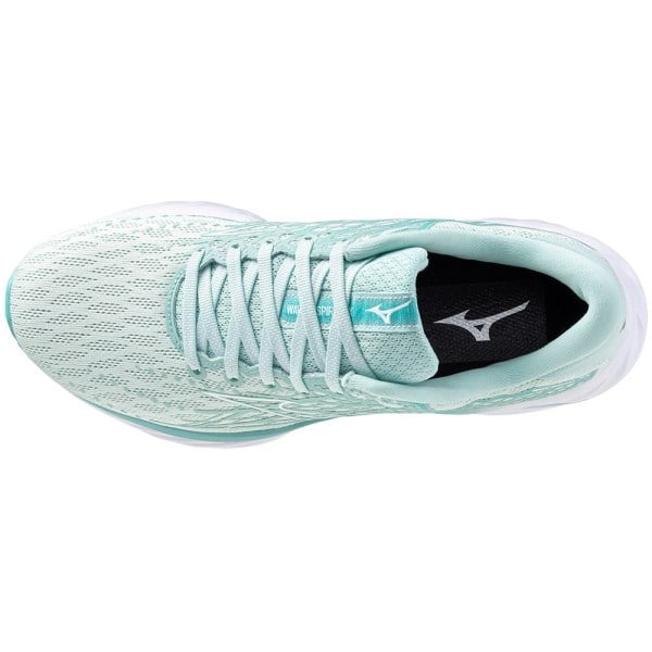 Mizuno Wave Inspire 20 - Womens Running Shoes - Eggshell/White/Blue Turquoise