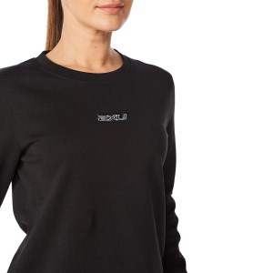 2XU Commute Crew Womens Sweatshirt - Black/Turbulence