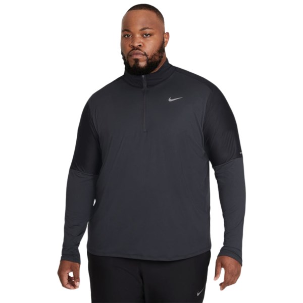 Nike Dri-Fit Half Zip Mens Running Top - Black/Reflective Silver