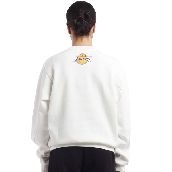 Mitchell & Ness Los Angeles Lakers Split Logo  Womens Basketball Sweatshirt - White