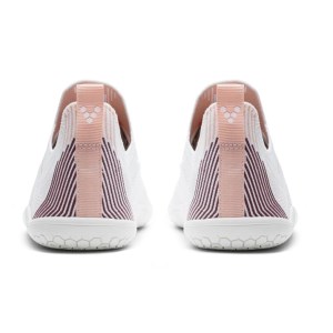 Vivobarefoot Primus Lite Knit - Womens Running Shoes - White/Peach Melba