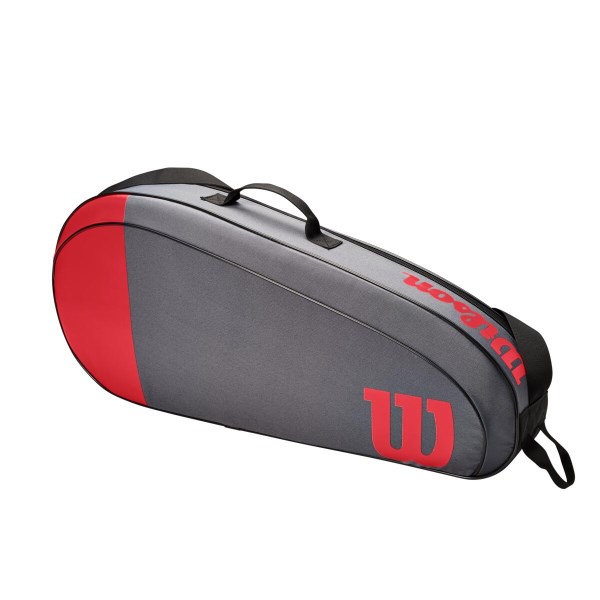 Wilson Team 3 Pack Tennis Racquet Bag - Red/Grey