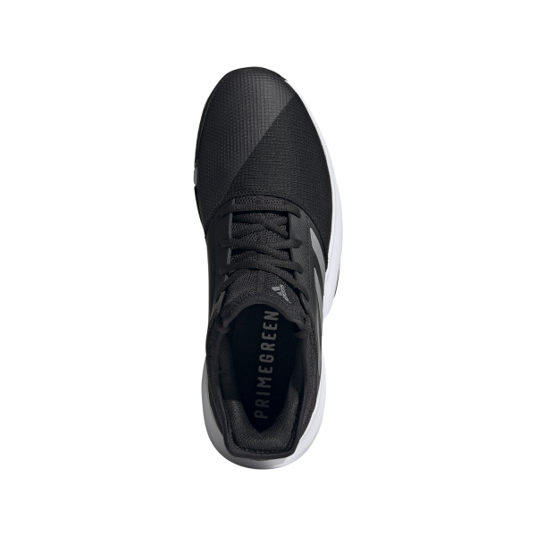 Adidas GameCourt - Mens Tennis Shoes - Black/Matte Silver/White