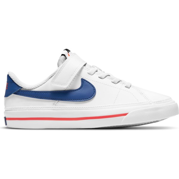 Nike Court Legacy PSV - Kids Sneakers - White/Deep Royal Blue/University Red