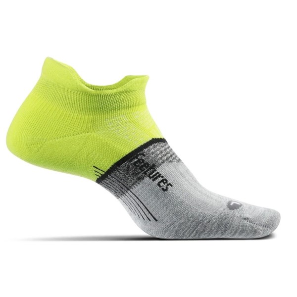 Feetures Elite Light Cushion No Show Tab Running Socks - Bio Lime
