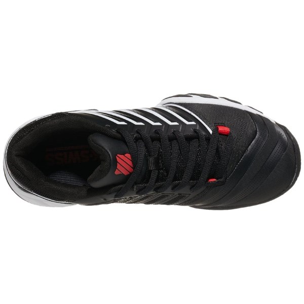 K-Swiss Bigshot Light 4 Kids Tennis Shoes - Black/White/Poppy Red