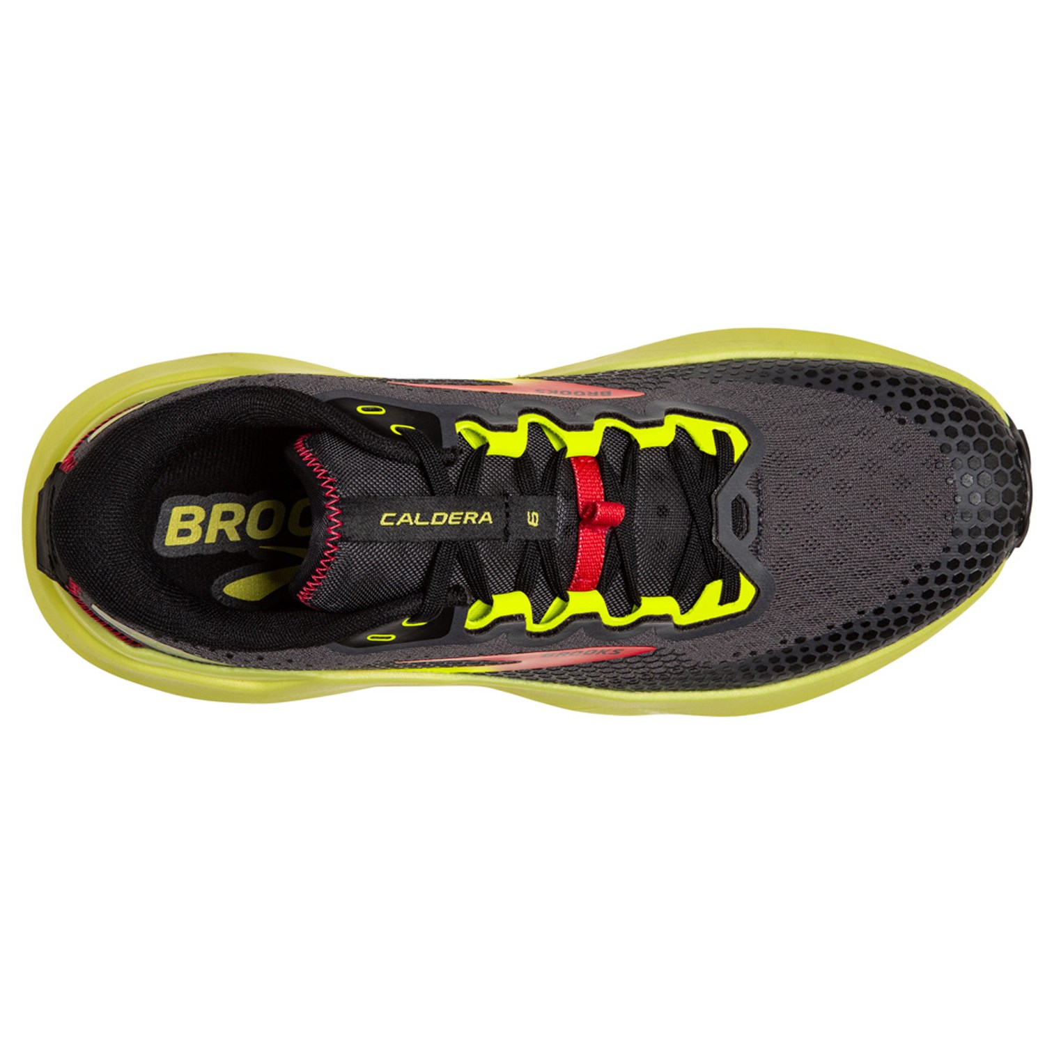 Brooks Caldera 6 - Mens Trail Running Shoes - Black/Fiery Red/Blazing ...