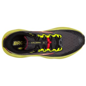 Brooks Caldera 6 - Mens Trail Running Shoes - Black/Fiery Red/Blazing Yellow