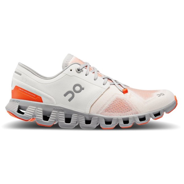 On Cloud X 3 - Womens Running Shoes - Ivory/Alloy