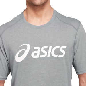 Asics Essential Triblend Mens Training T-Shirt - Sheet Rock Heather/Brilliant White