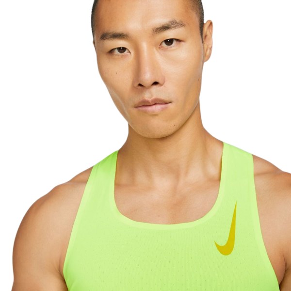 Nike AeroSwift Mens Running Singlet - Volt/Bright Citron