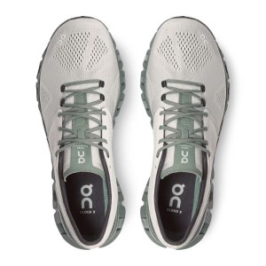 On Cloud X - Mens Running Shoes - Glacier/Olive