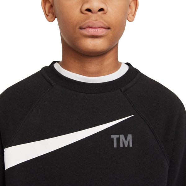 Nike Sportswear Swoosh Kids Sweatshirt - Black/Grey