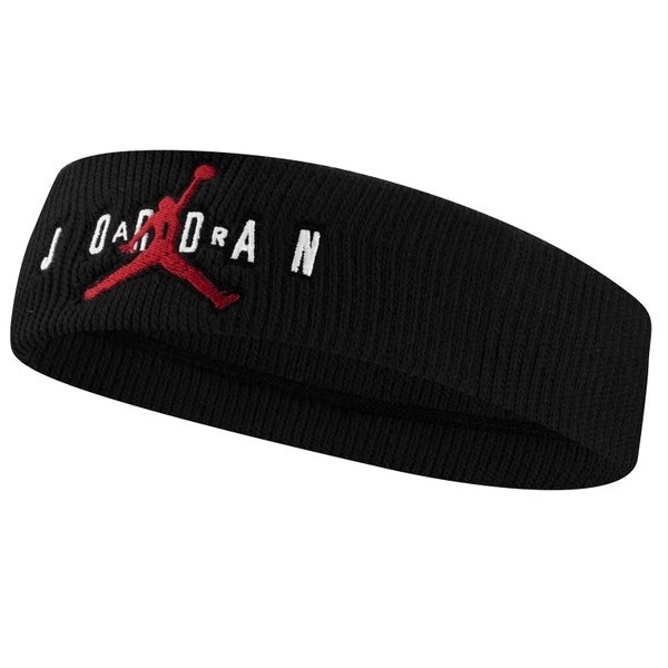 Jordan Jumpman Terry Basketball Headband - Black/Gym Red | Sportitude