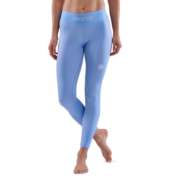 Skins Series-1 Womens 7/8 Compression Tights - Sky Blue