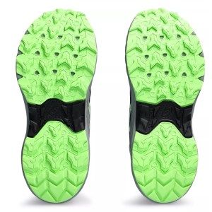 Asics Gel Venture 9 PS - Kids Trail Running Shoes - Black/Illuminate Green