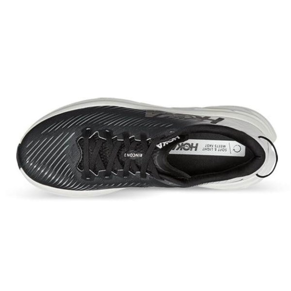 Hoka Rincon 3 - Mens Running Shoes - Black/White
