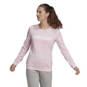 Adidas Essentials Logo Womens Sweatshirt - Pink/White